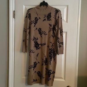 Calvin Klein stretchy floral print sweater dress